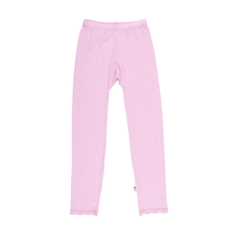 Baby Pants - Wool & Silk - Pointelle - Soft Rose