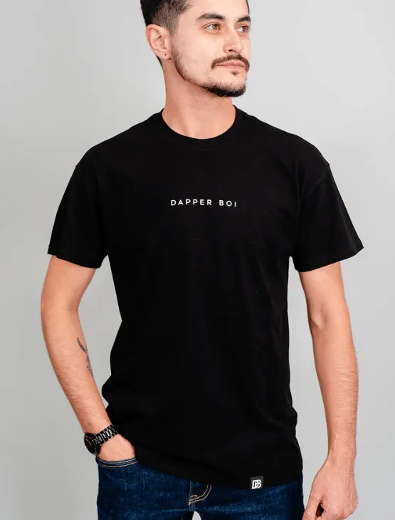 Black Essential Drop Shoulder Tee