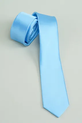 Blue Solid Formal Tie For Men