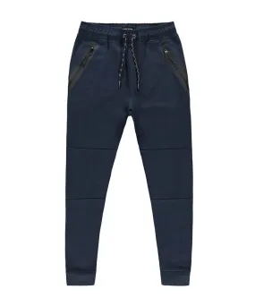 Boy's Cotton Lax Track Pants - Navy