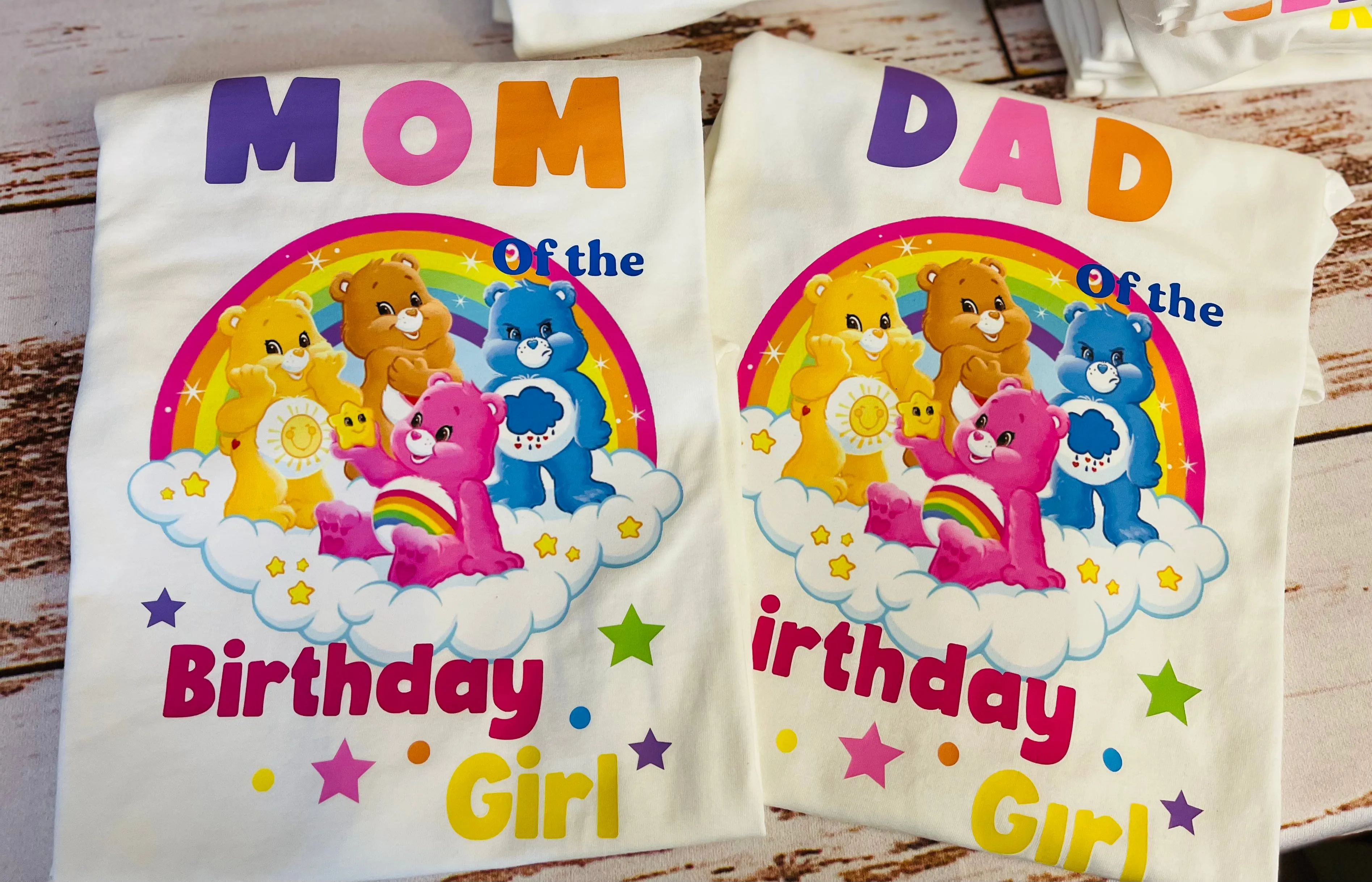 CareBear family birthday shirts