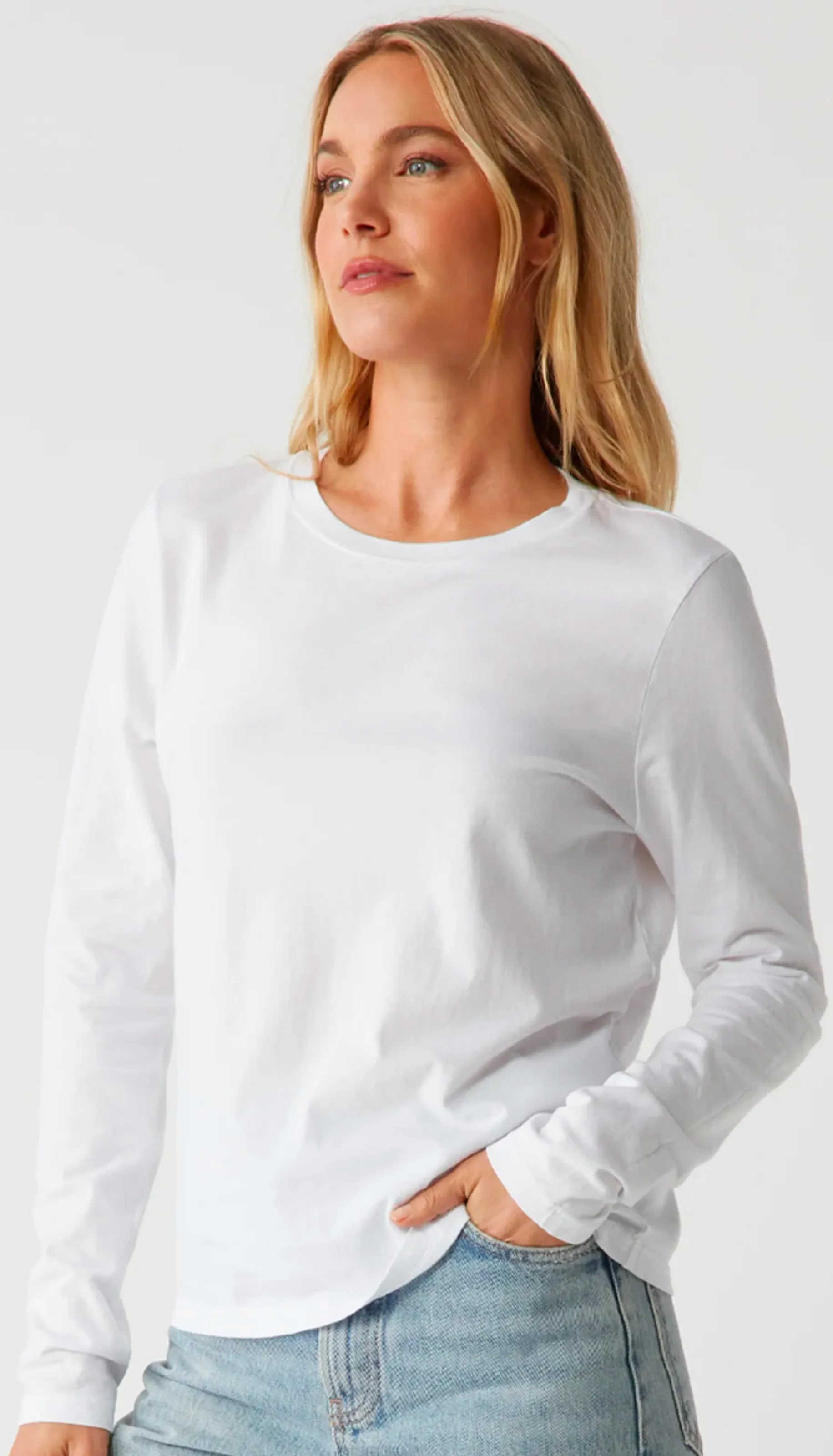 Clarissa Long Sleeve Tee - White