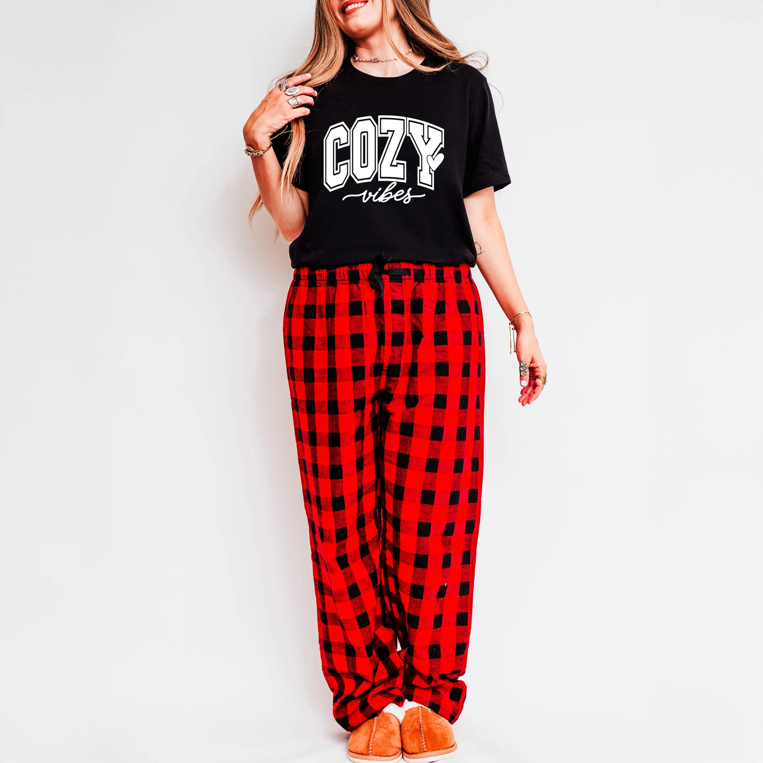 Cozy Vibes | Plaid Pajama Set