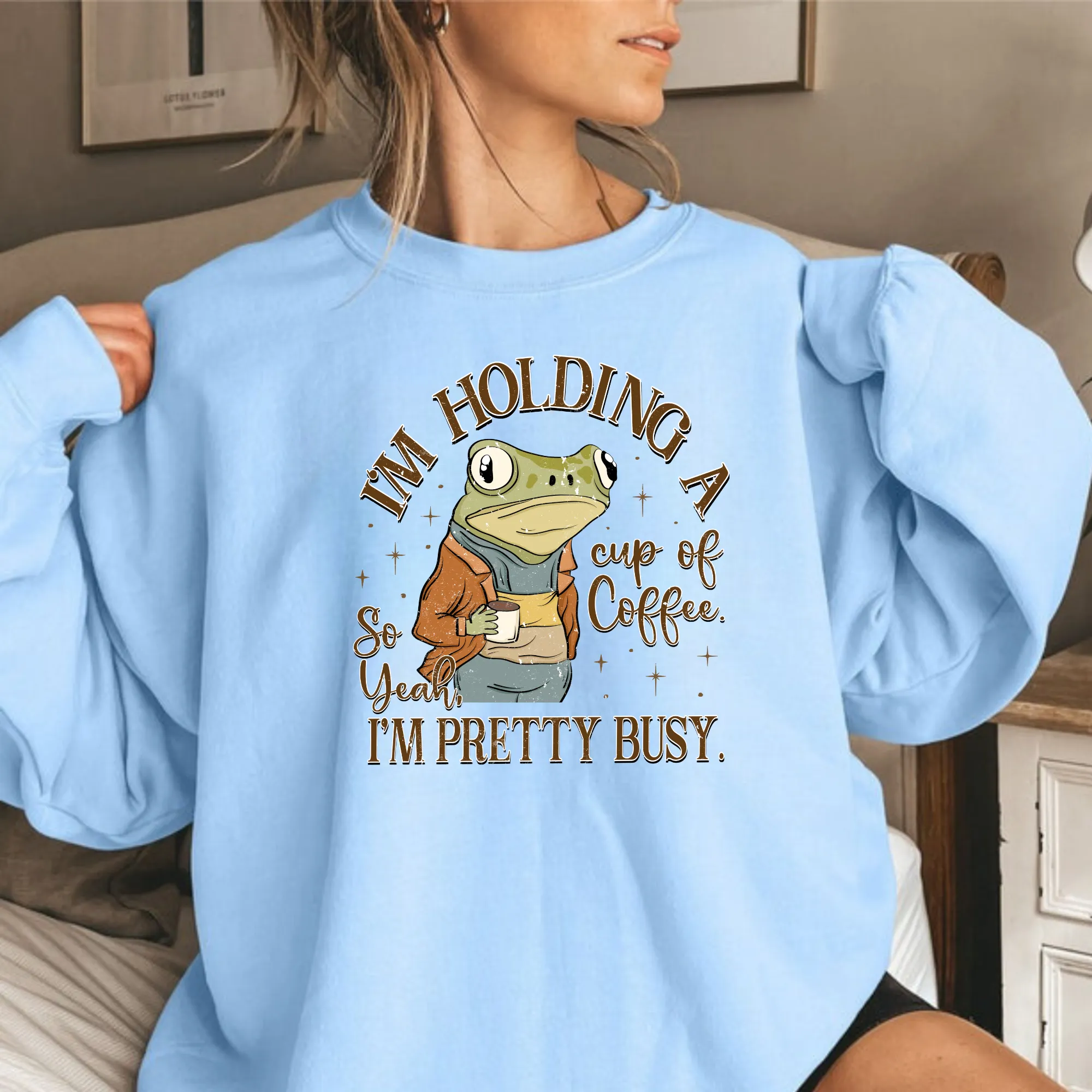 Frog Coffee Crewneck Sweatshirt