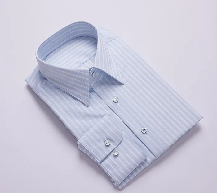 Light Blue Striped Office Shirt - SH005