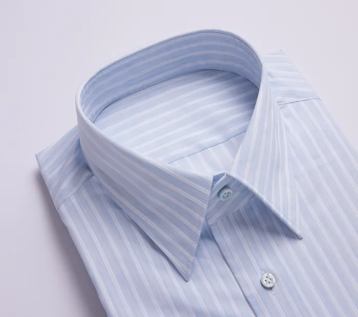 Light Blue Striped Office Shirt - SH005