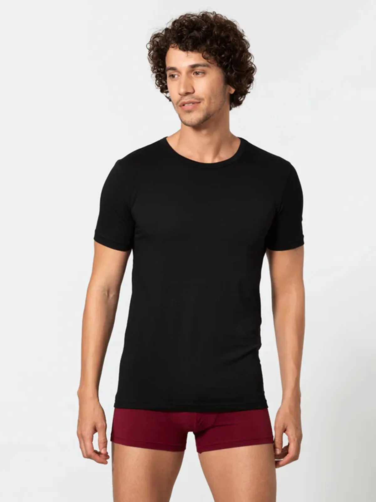 Luxury Modal Crew Neck Tee - Black