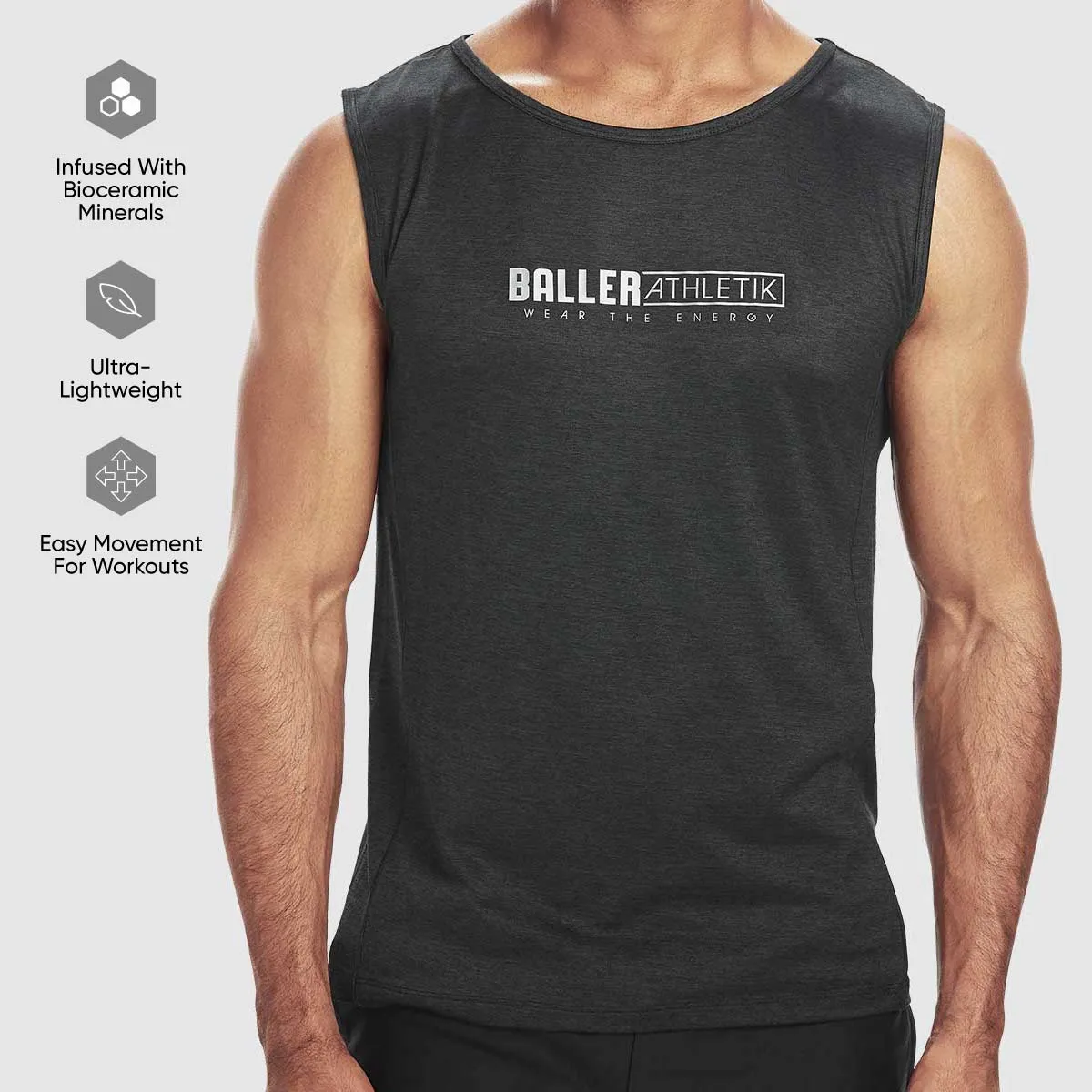 Muscle Tank - Charcoal Grey