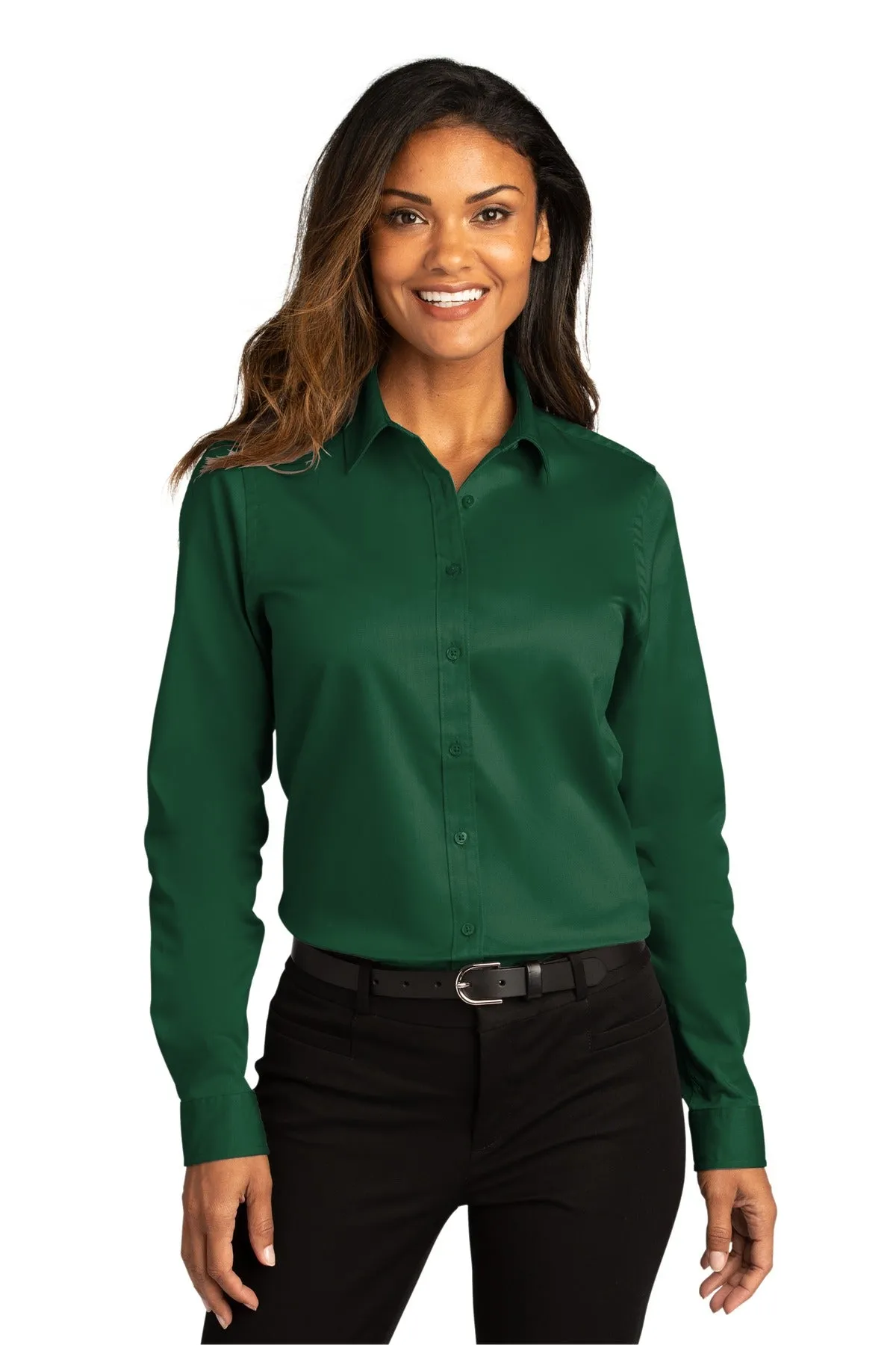 Port Authority Ladies Long Sleeve SuperPro React™Twill Shirt. LW808