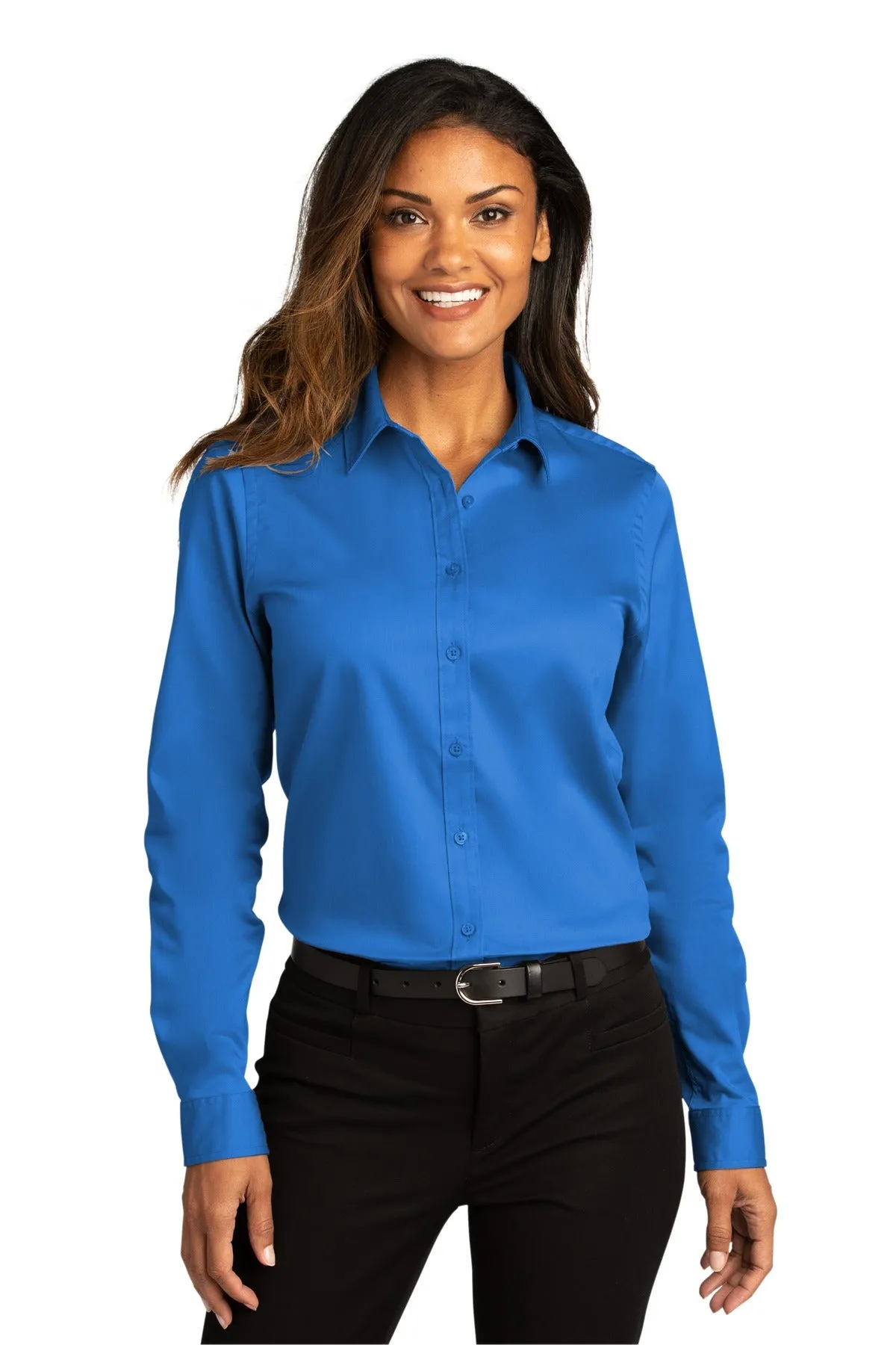 Port Authority Ladies Long Sleeve SuperPro React™Twill Shirt. LW808