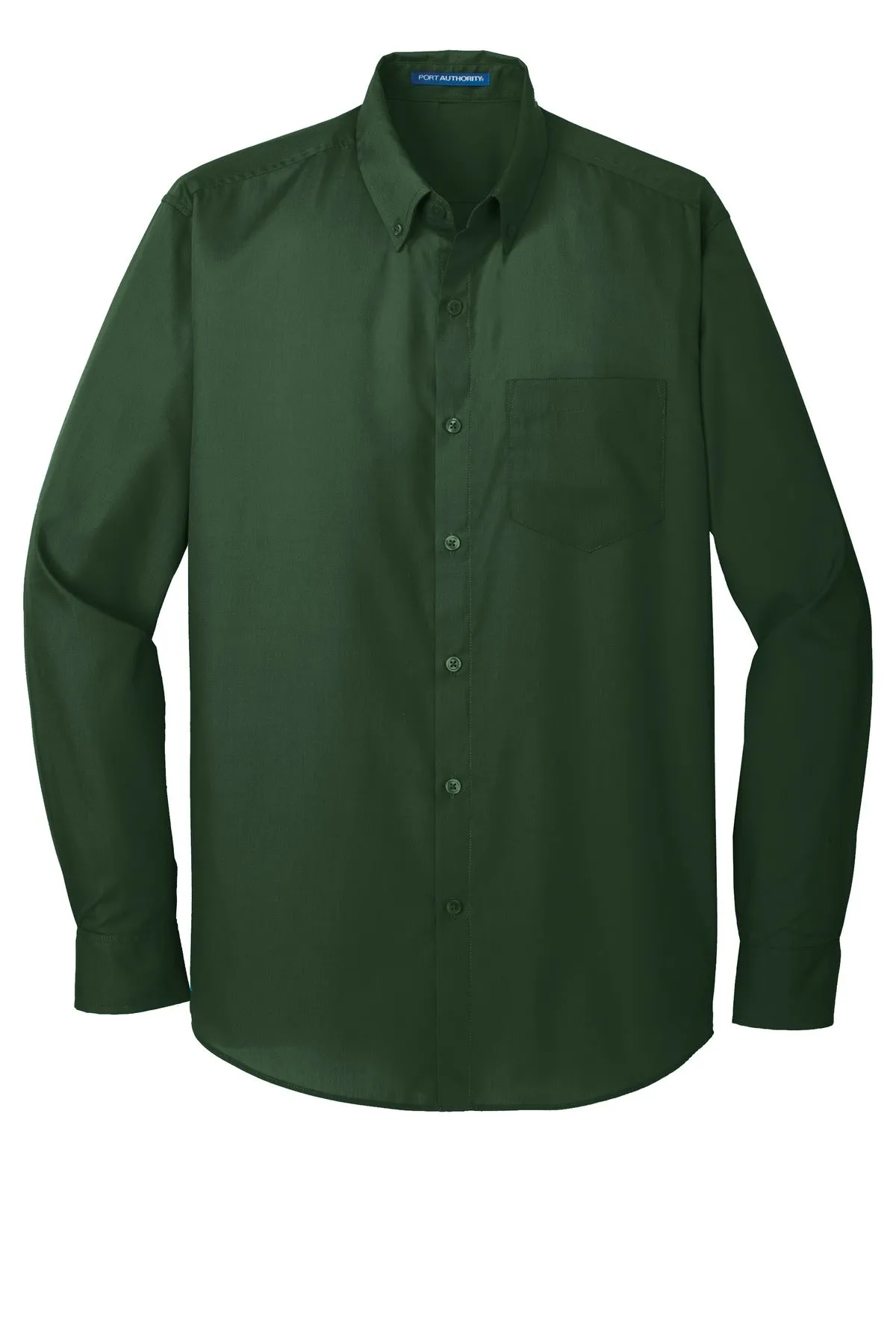 Port Authority Long Sleeve Carefree Poplin Shirt. W100