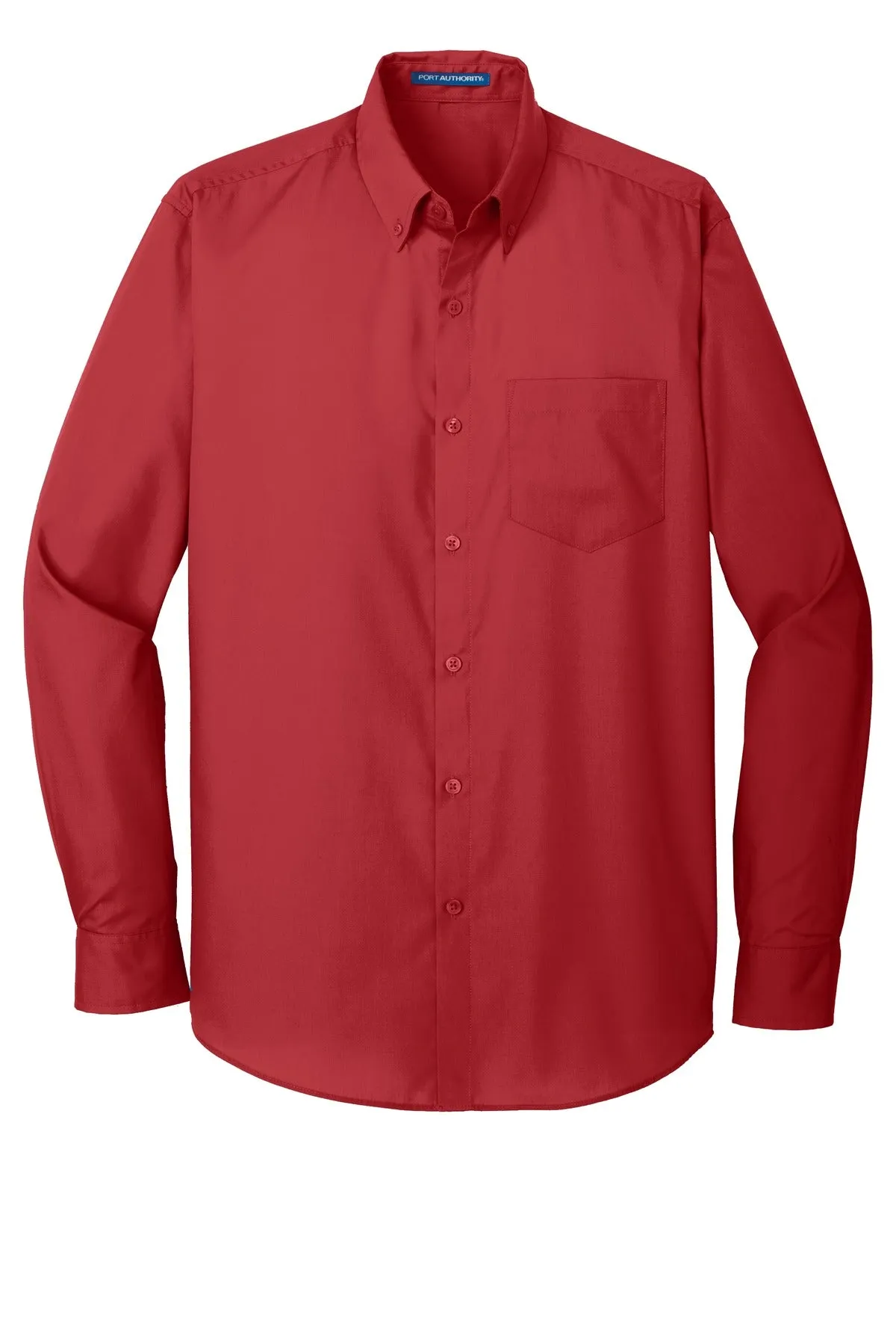 Port Authority Long Sleeve Carefree Poplin Shirt. W100