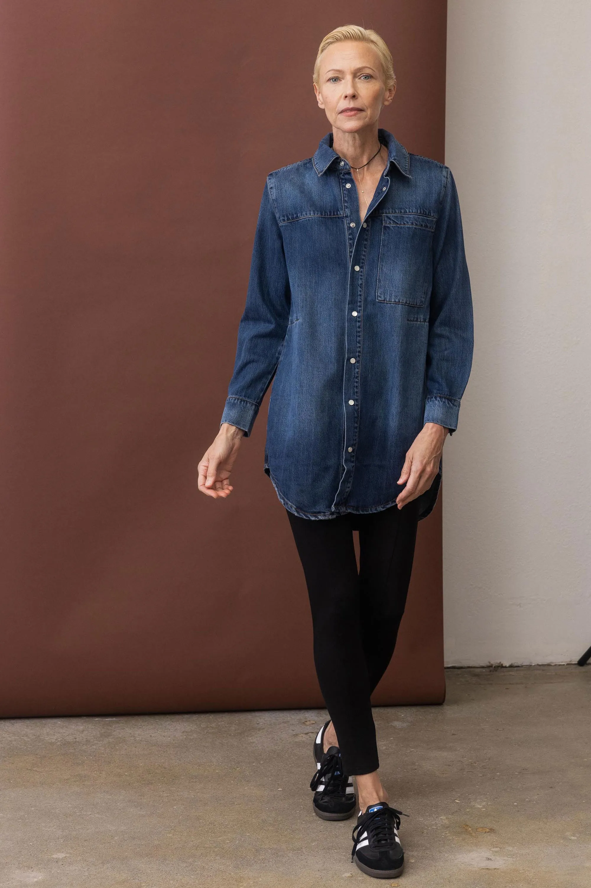 Relaxed Light Denim Tunic