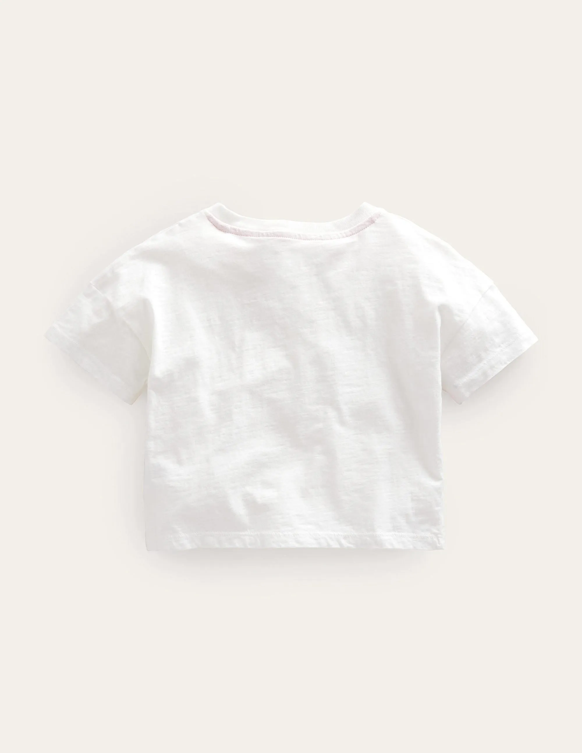 Relaxed T-shirt-Ivory Floral Stripe