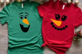 Snowman Family Christmas Shirts