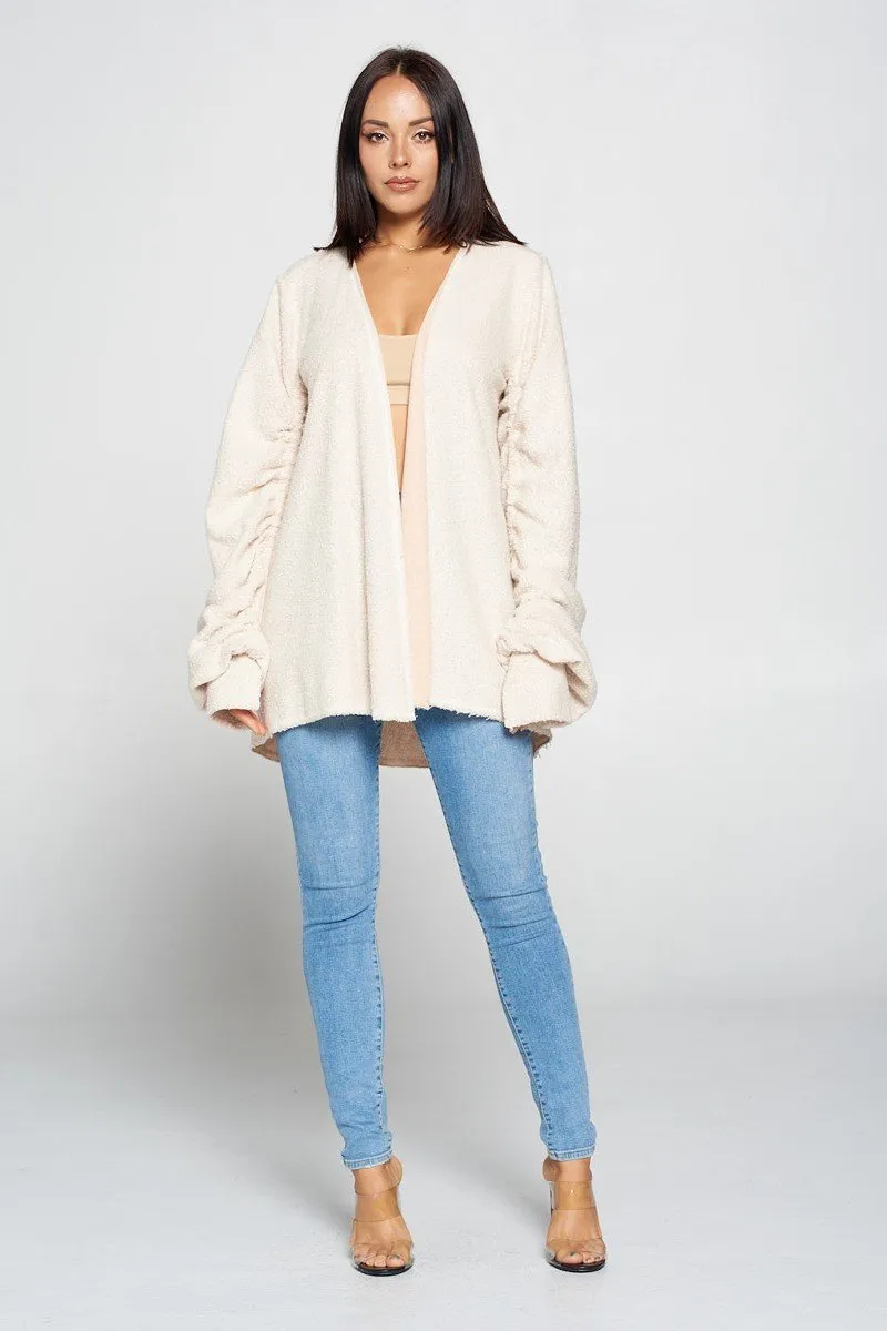 Soft Fuzzy Open Front Cardigan