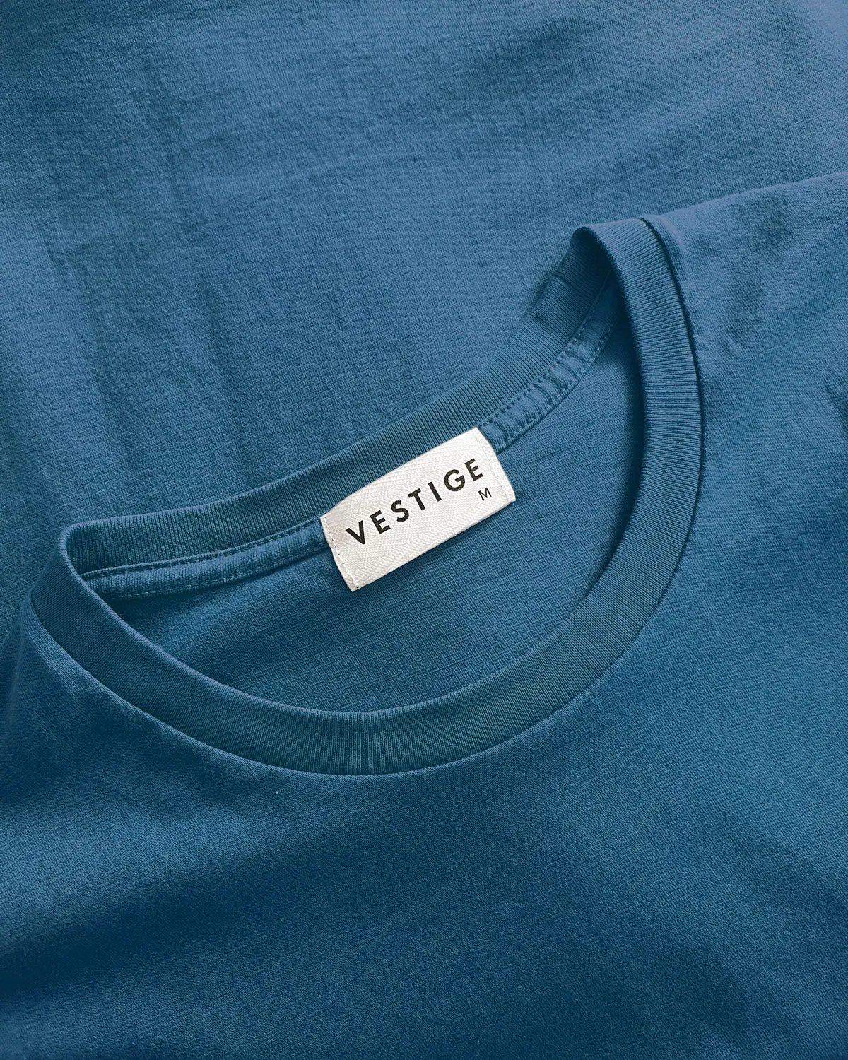 Solid Essential Tee, Hydro Blue