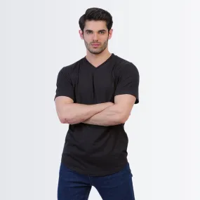 V Neck Tees Black