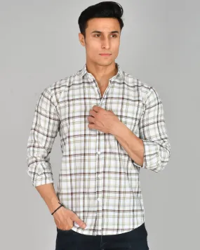 White Check Premium Cotton Men’s Shirt