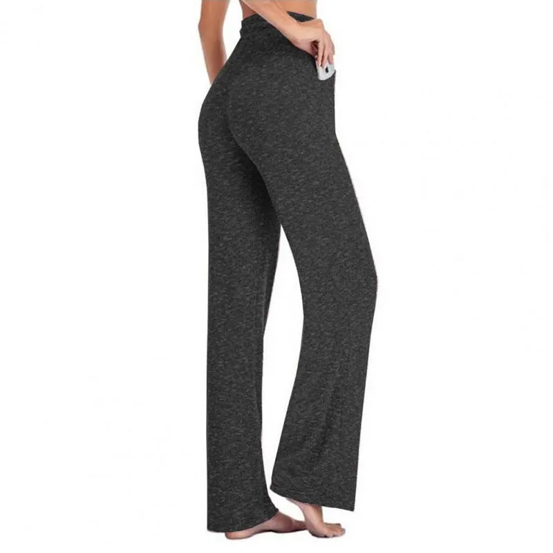 Womens Loose Casual Wide Leg Pants With Pockets